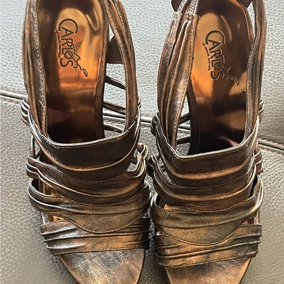 Carlos Santana Regent Open Toe Sandal, Size 7.5, Bronze - Picture 4 of 6